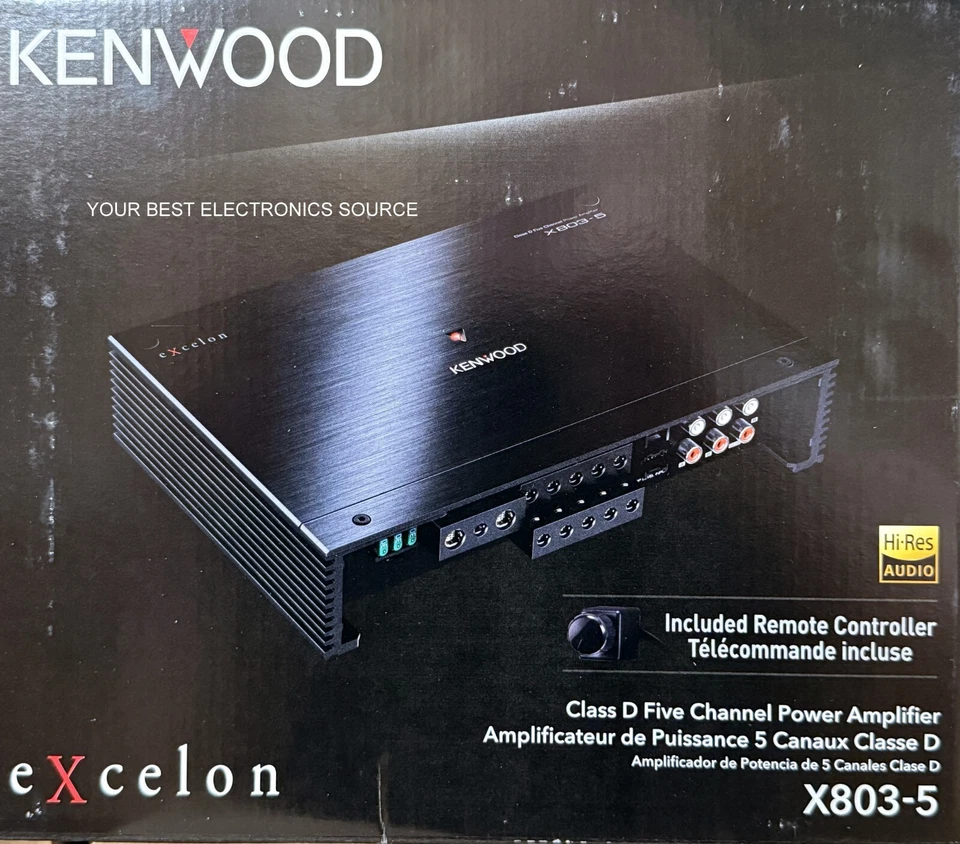 NEW KENWOOD X803-5, X Series, 5-Channel Car Audio Amplifier - Image 1 of 1