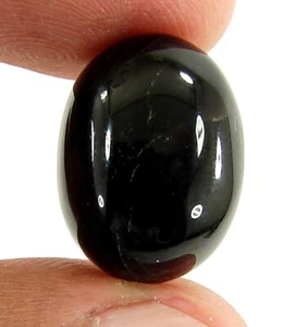 14.85 Ct Natural Black Onyx Loose Gemstone Cabochon Wire Wrapping Stone - 2260 - Picture 1 of 2