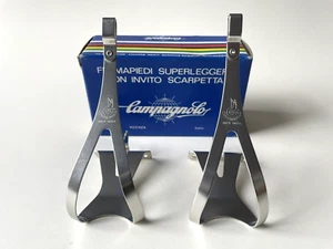 *NOS Vintage 1970s Campagnolo Super Record Alu pedal toe clips - Large* - Picture 1 of 6