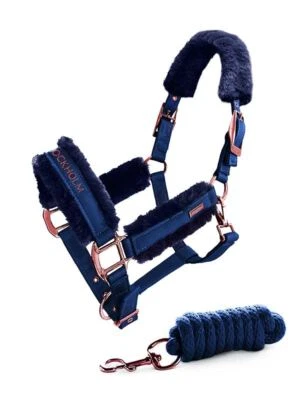 EQUESTRIAN STOCKHOLM - MONACO BLUE - HALTER SET - - image 1 of 3
