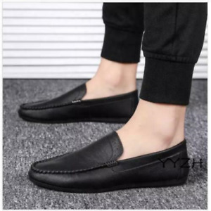 Mens Pumps Slip on Loafers Breathable Faux Leather Driving Moccasins Shoes Fall