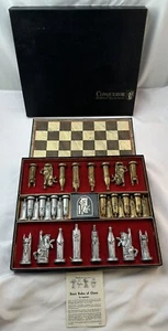 1962 Ganine Conqueror Sculpted Chess Set Complete in Great Condition FREE SHIP - Picture 1 of 9