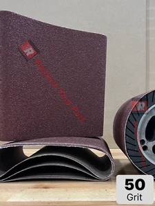 Premium 50 grit Sandpaper Belts 8" X 19" 10-pack for EZ8 floor sander - Picture 1 of 5