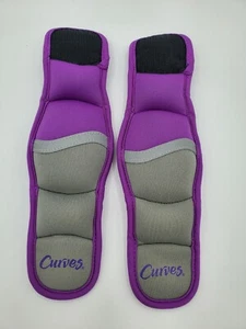 Vintage 80s Curves Weighted Wrist Weights 1lb Pair Purple Gray 10” TKO‑YB001 - Picture 1 of 3