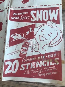 Stencil fustellati neve spray 20 Howdy Doody vintage anni '50 vacanze di Natale - Foto 1 di 12