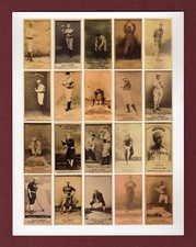 N172 OLD JUDGE 1886-1890 UNCUT REPRINT SHEET L:  Tim Keefe + 19 other cards