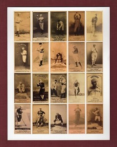N172 OLD JUDGE 1886-1890 UNCUT REPRINT SHEET L:  Tim Keefe + 19 other cards