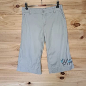 Piping Hot 3/4 Cropped Beige Pants Girls Size 10 W27" 2000s Style Y2k - Picture 1 of 5