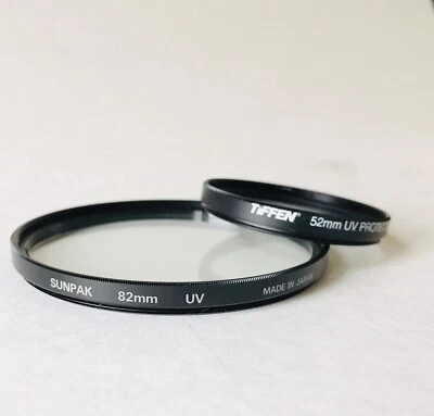 Tiffen 52mm plus Sunpak 82mm UV Filters - Image 1 of 4