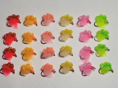 FISH WIZ LLC Sparkle Sucker Spawn Egg Assortment 24 piece Size 12 in 6 colors