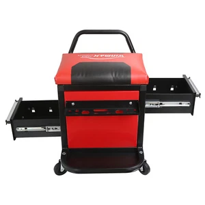 Mechanics Rolling Seat Creeper Garage Stool Shop Car Work Tool Box Chest Storage - Picture 1 of 8
