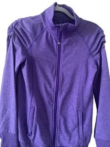 LORNA JANE Fitted Full Zip Pockets Active Jacket Bright Purple Athleisure XS - Picture 1 of 11
