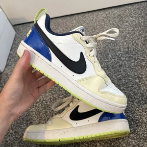 Ladies Rare Blue, White & Yellow Nike Court Borough Low Trainers / UK 5 - Picture 1 of 6