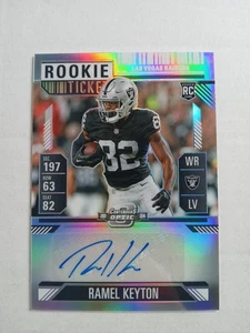2024 Panini Contenders Optic - Biglietto Rookie Auto Silver Ramel Keyton #176 AU/RC - Foto 1 di 2