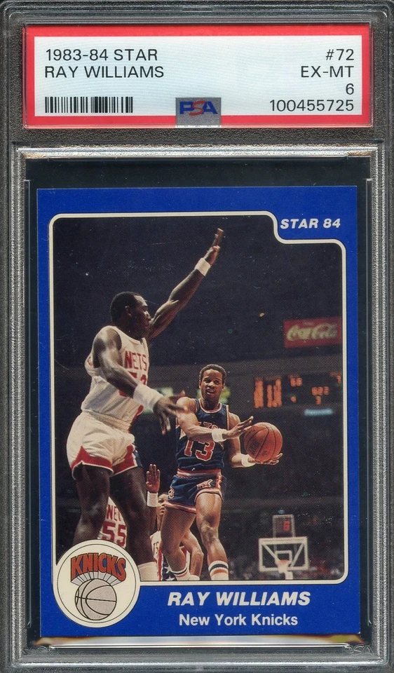 1983-84 Star #72 Ray Williams PSA 6 Rare Low Pop New York Knicks 5725 - Image 1 of 2