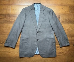 Battistoni Super 150s Wool / Cashmere Blazer Mens Size 40R Glen Plaid Check - Picture 1 of 13