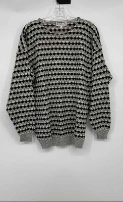 Suéter Pullover Mondo Di Marco Para Hombres Negro Gris Manga Larga Talla Grande/52 Foto 1 de 4