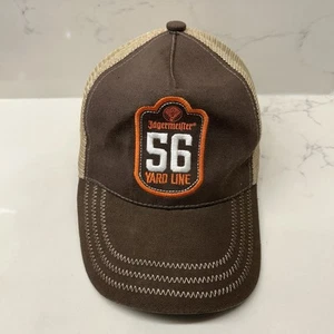 Vintage Jägermeister 56 Yard Line Brown Mesh Trucker Hat Snapback Cap One Size - Picture 1 of 6