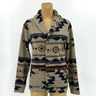 Chaqueta pequeña para mujer JUNK FOOD tejida gruesa azteca abotonada polar bolsillos interiores Foto 1 de 4