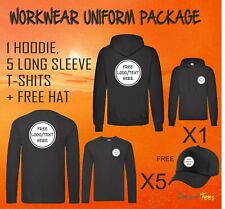 Workwear Package 1 Hoodie 5 Long Sleeve T-Shirts Logo Custom Printed Uniform 