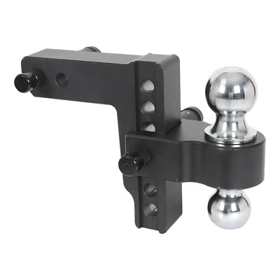 2" Receiver Trailer Hitch 6" Drop Tow Hitch Adjustable Dual Ball Mount 18500lb - Image 1 of 4