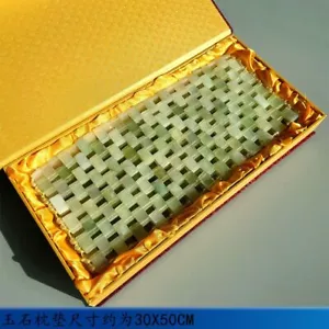 11.8" Natural Solid Color Jade Pillow Cooling Breathable Jade Piece Woven - Picture 1 of 10