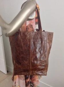 100% Genuine Leather Brown Hand Bag With Studs BRAND NEW HIGH QUALITY - Picture 1 of 11