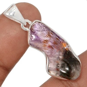 Natural Cacoxenite Super 7 Mineral Melody Stone 925 Silver Pendant CP67732 - Picture 1 of 1