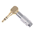 3.5mm Stereo 3 Pole Male Plug 90 degree Audio Connector Solder Adapter PlugB^ZK