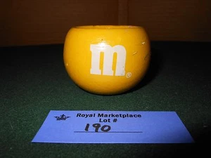 M&M CANDIES CANDLE Holder Votive Yellow - Picture 1 of 6