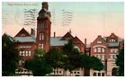 Vintage Postcard 1911 Akron Ohio High School Street View Divided Back-H2-63