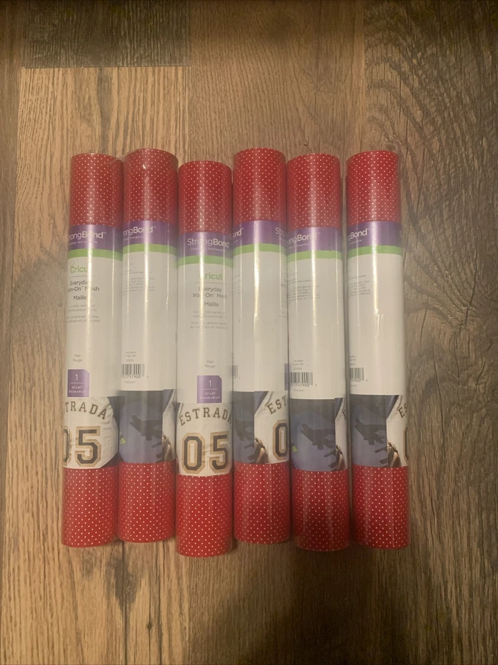 Cricut Everyday Iron-On Mesh Red Perforated Strong Bond Long Lasting 12×24" - Image 1 of 1