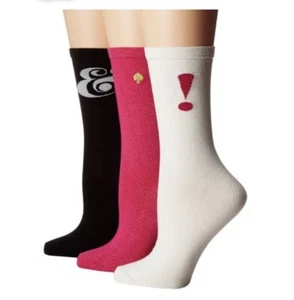 $30 Kate Spade Crew Socks Punctuation Socks - Picture 1 of 5