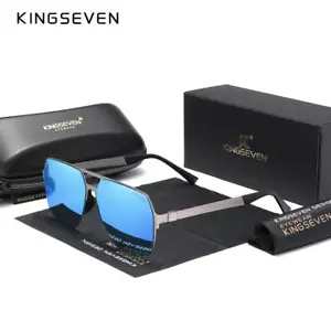 Kingseven 2023 Polarisierte Piloten Sonnenbrille Herren UV400 Fahren Retro Brille - Bild 1 von 28