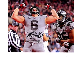 ¡Foto Sam Hubbard Ohio State Buckeyes Reimpresa Autografiada Firmada 8x10! - Imagen 1 de 1