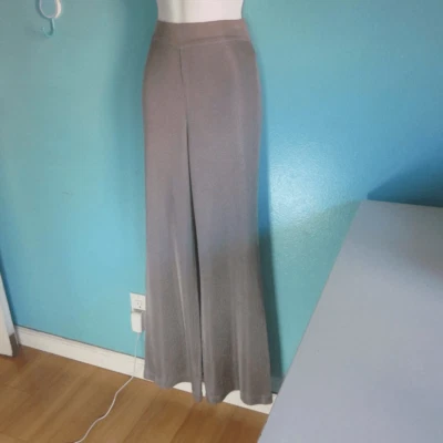 Pantalones acampanados ajustados ajustados de punto plateado vintage talla 38 para mujer Nora Attalai Foto 1 de 4