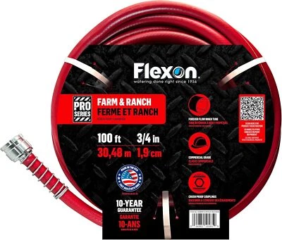 3/4" x 100ft Farm & Ranch Garden Hose Kink Resistant Heavy Duty Durable - Image 1 of 4