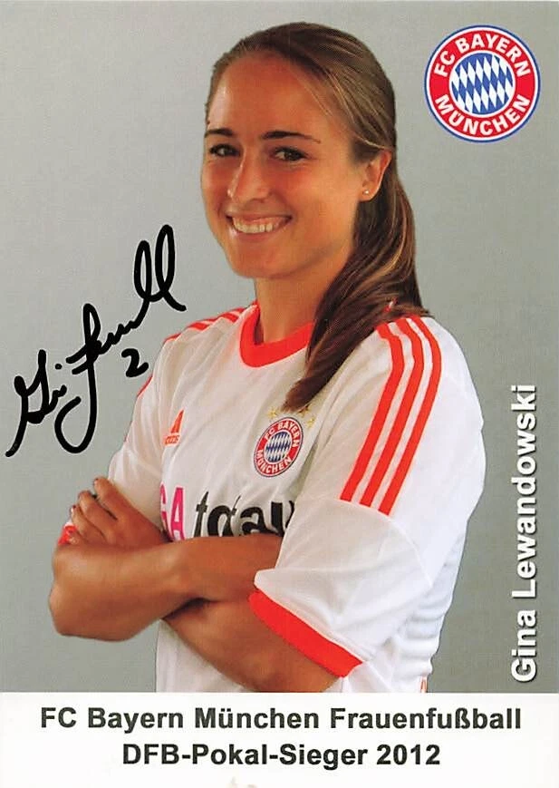 Gina Lewandowski UH Autogramm orig FC Bayern München Frauen 13/14 6251 G - Bild 1 von 1