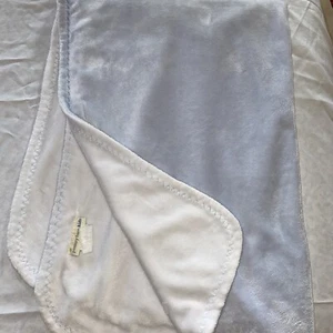 Pottery Barn Kids Baby Stroller Chamois Blanket Light Blue Soft - Picture 1 of 4