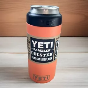 NUEVO Yeti Coral 12 OZ Slim Colster - ¡Raro! Y color retirado - Imagen 1 de 2