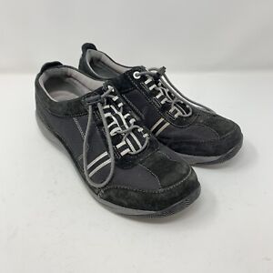 Dansko Helen Suede Sneakers Shoes Black / White Size EU 37, US 6.5-7