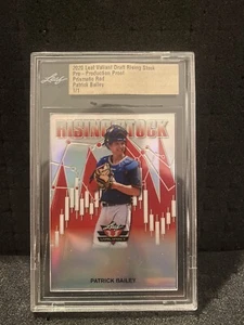 2020 Leaf Valiant Red Prizm Rising Stock Patrick Bailey 1/1 One Of One Proof - Picture 1 of 5