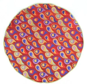 Lord R Colton Masterworks Pocket Round Capri Bold Red Silk - $75 Retail New - Picture 1 of 2