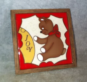 Fiesta Fliesen Phoenix AZ Fliesenuntersetzer Weihnachten Teddybär Freude 1983 sehr schön! - Bild 1 von 2