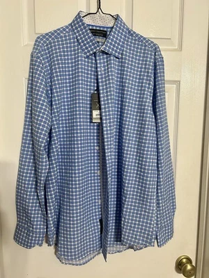 NEW W/Tag Report Collection Mens Dress Shirt XL Slim Fit X4 Stretch Long Sleeve - Image 1 of 4