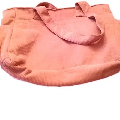 Vintage Orange Brown Corduroy Medium Sized Tote Bag 13l X 17 W - Image 1 of 4