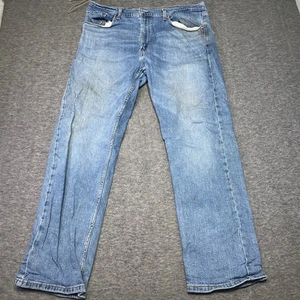 Levis Jeans 505 Mens 38x32 Light Wash Straight Leg Casual Everyday Style - Picture 1 of 7