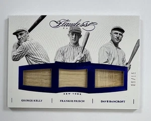 2016 Panini Flawless George Kelly Frankie Frisch Dave Bancroft Relic 9/15 AR139 - Bild 1 von 2