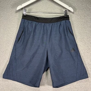 Adidas Men Shorts Activewear Drawstring Aeroready 9” Inseam Size M Heather Blue - Picture 1 of 12