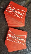 Lot Of 50 Vintage Late 1980s - Early 90s Budweiser/ Bud Light Bar Coasters
